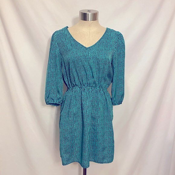 Bebop medium summer light teal and black knee high dress - Picture 1 of 9